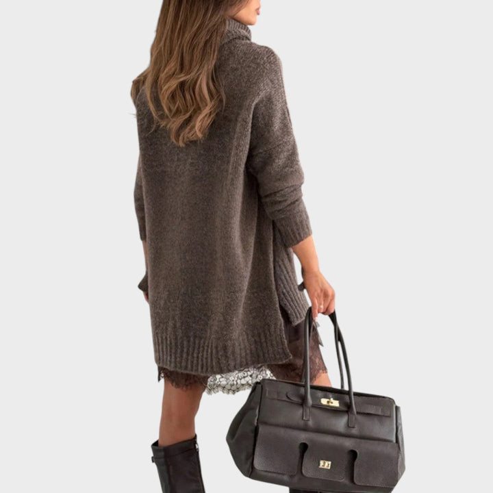 Heliora – Elegancki zestaw sweter i sukienka