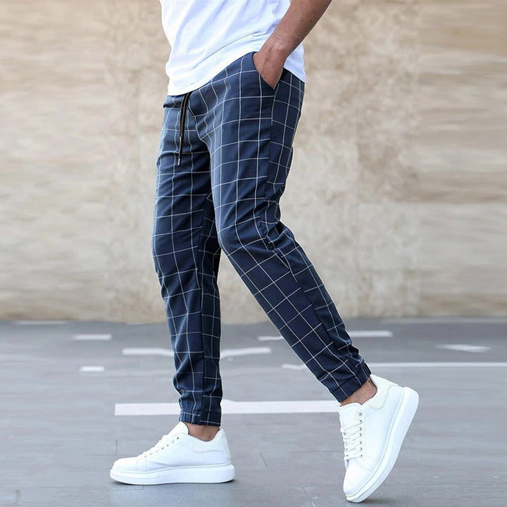 Sommerfeld™ | Męskie spodnie dresowe w kratę – Prosty krój, Casual Streetwear, Wiosenne wypoczywanie