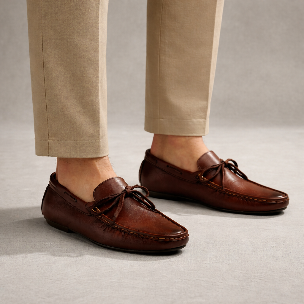 Skórzane loafersy dla mężczyzn