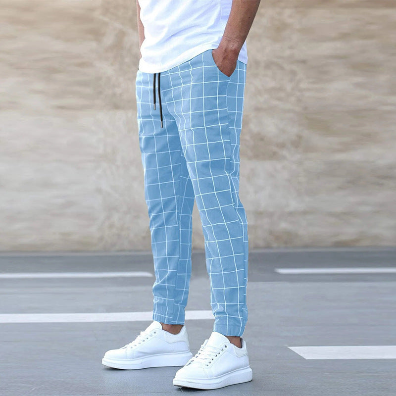 Sommerfeld™ | Męskie spodnie dresowe w kratę – Prosty krój, Casual Streetwear, Wiosenne wypoczywanie