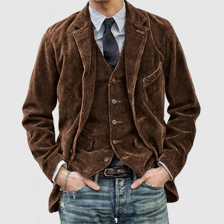 Andrei Cord-Jacke + Weste Set