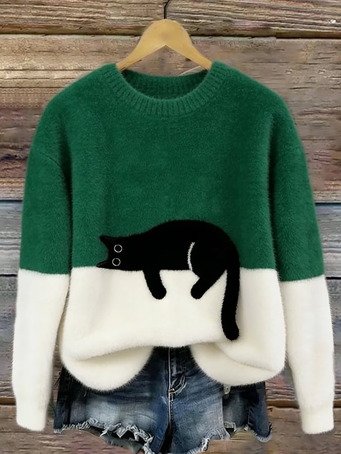 Ulmira – Bluza z graficznym kotem