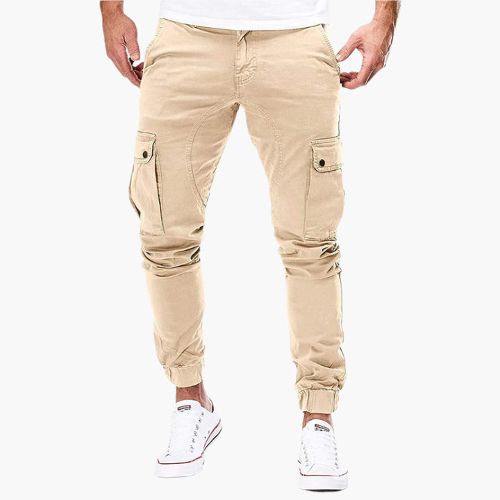 Męskie Spodnie Cargo Joggingowe – Nowoczesne Spodnie Streetwear z Kieszeniami i Elastycznym Pasem, na Zewnątrz i na Co Dzień