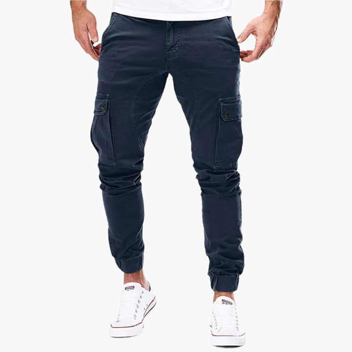 Męskie Spodnie Cargo Joggingowe – Nowoczesne Spodnie Streetwear z Kieszeniami i Elastycznym Pasem, na Zewnątrz i na Co Dzień