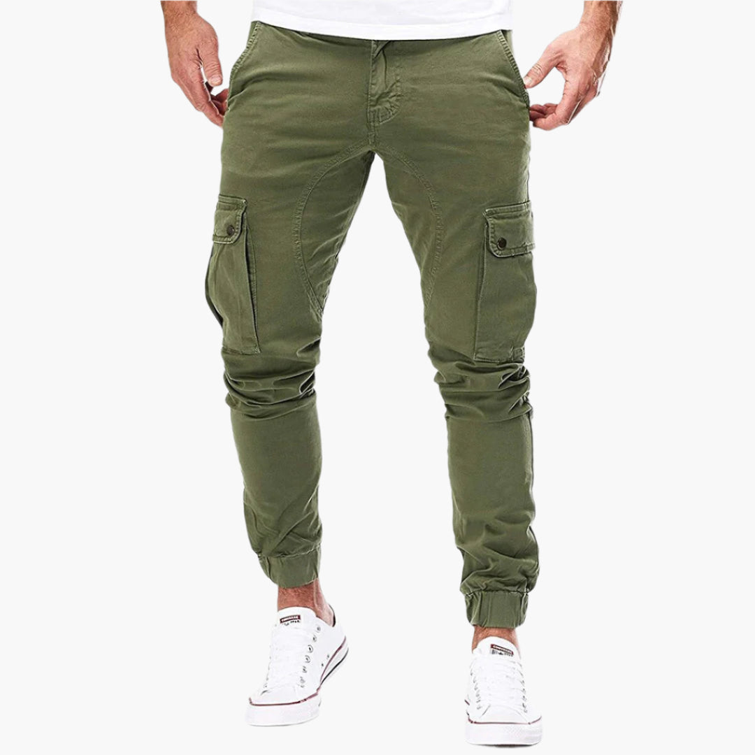Męskie Spodnie Cargo Joggingowe – Nowoczesne Spodnie Streetwear z Kieszeniami i Elastycznym Pasem, na Zewnątrz i na Co Dzień