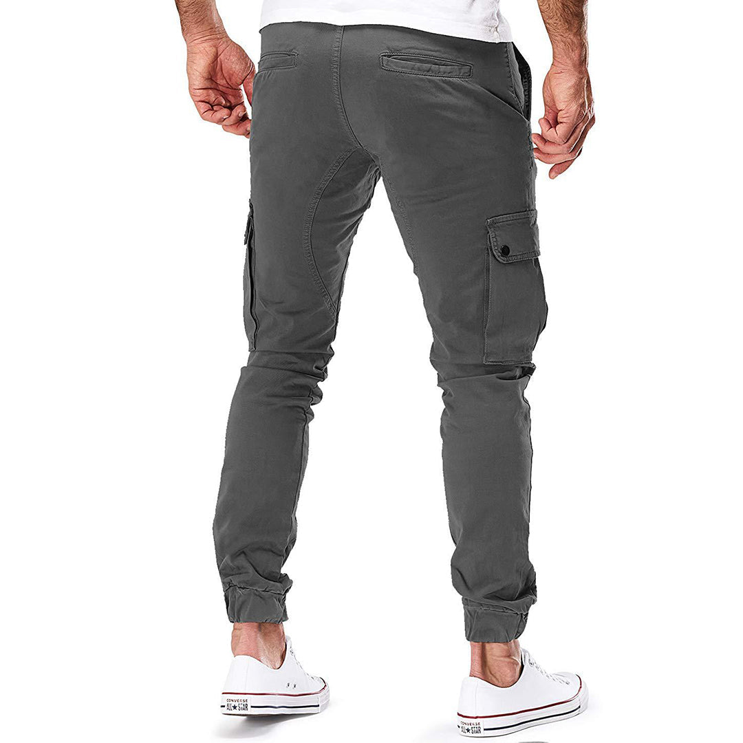Męskie Spodnie Cargo Joggingowe – Nowoczesne Spodnie Streetwear z Kieszeniami i Elastycznym Pasem, na Zewnątrz i na Co Dzień