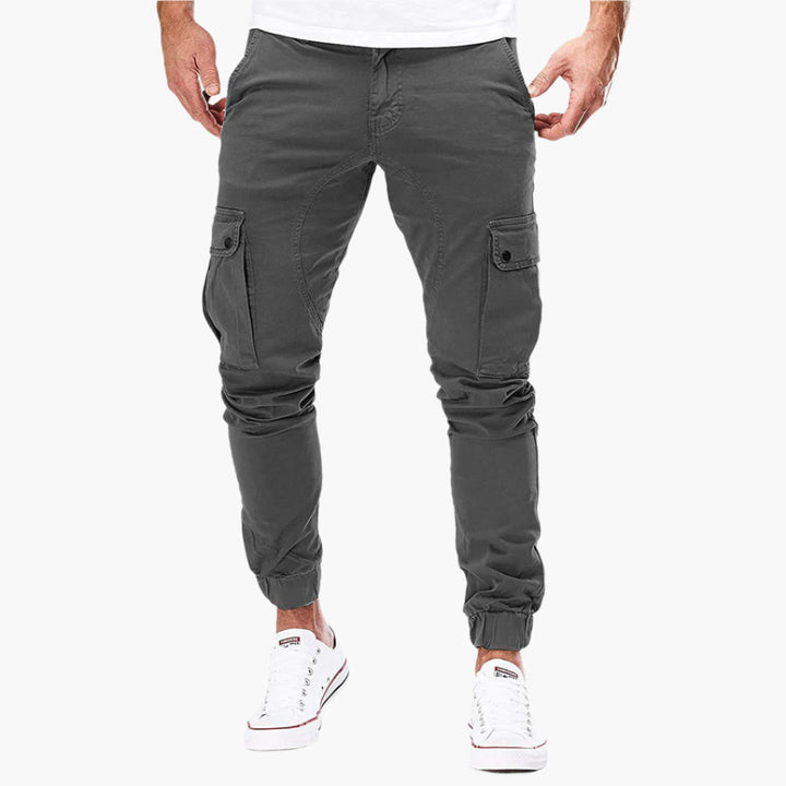 Męskie Spodnie Cargo Joggingowe – Nowoczesne Spodnie Streetwear z Kieszeniami i Elastycznym Pasem, na Zewnątrz i na Co Dzień