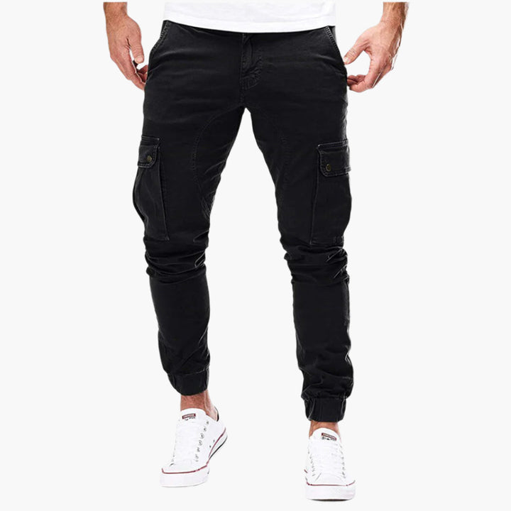 Męskie Spodnie Cargo Joggingowe – Nowoczesne Spodnie Streetwear z Kieszeniami i Elastycznym Pasem, na Zewnątrz i na Co Dzień