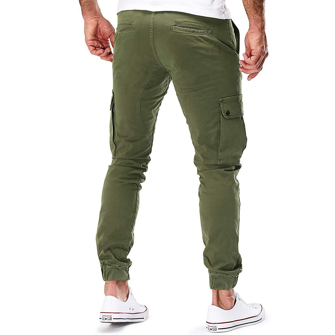 Męskie Spodnie Cargo Joggingowe – Nowoczesne Spodnie Streetwear z Kieszeniami i Elastycznym Pasem, na Zewnątrz i na Co Dzień