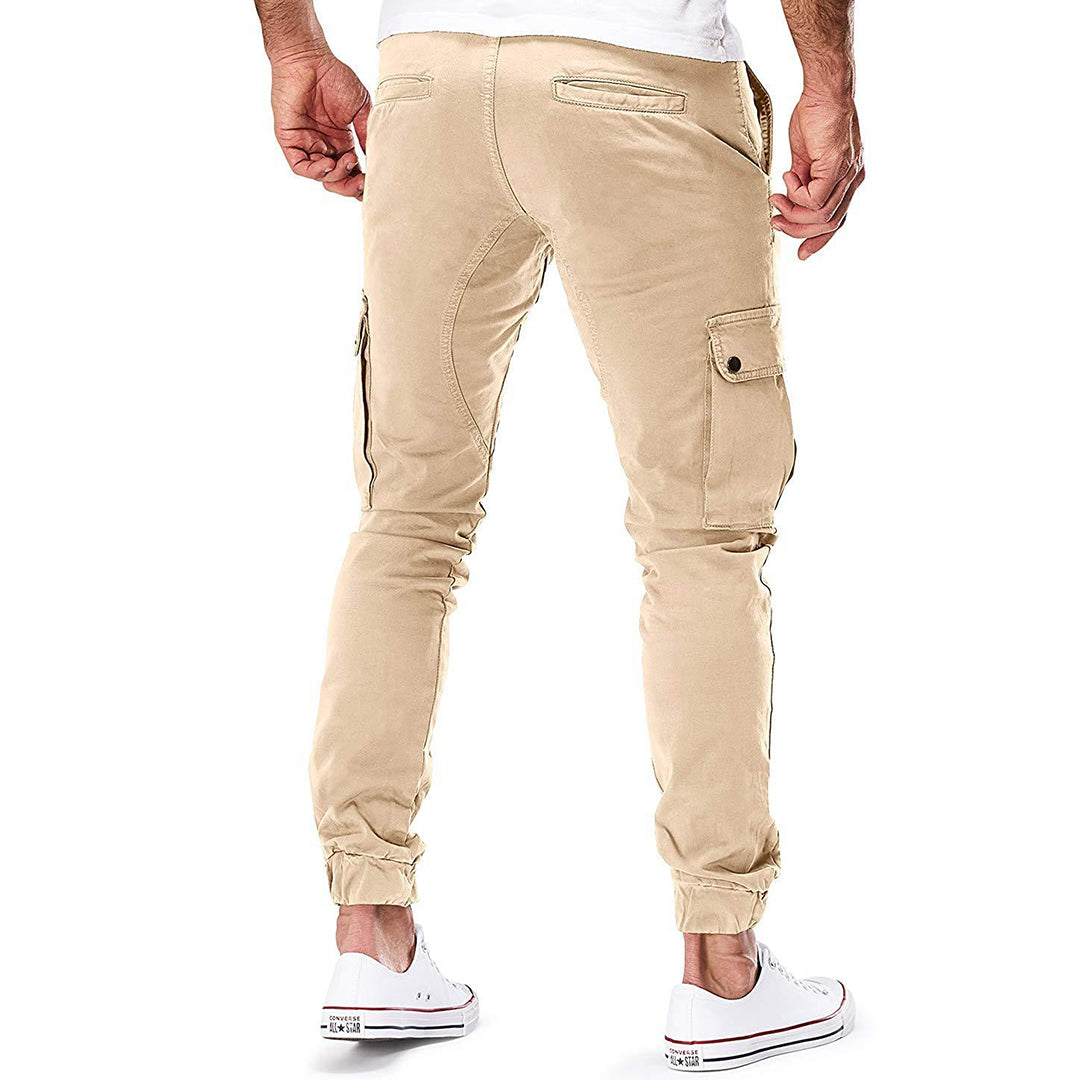 Męskie Spodnie Cargo Joggingowe – Nowoczesne Spodnie Streetwear z Kieszeniami i Elastycznym Pasem, na Zewnątrz i na Co Dzień