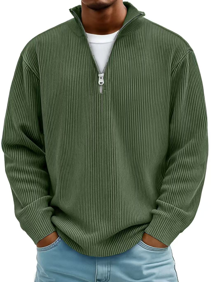 Dennis – Stylowy sweter z zamkiem błyskawicznym