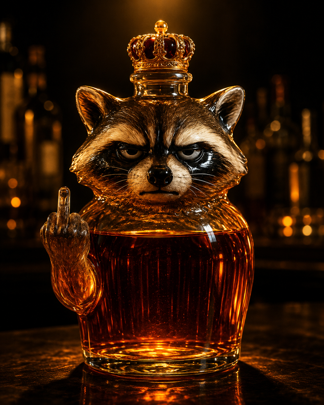Butelka Whisky — Edycja Raccoon Rebel