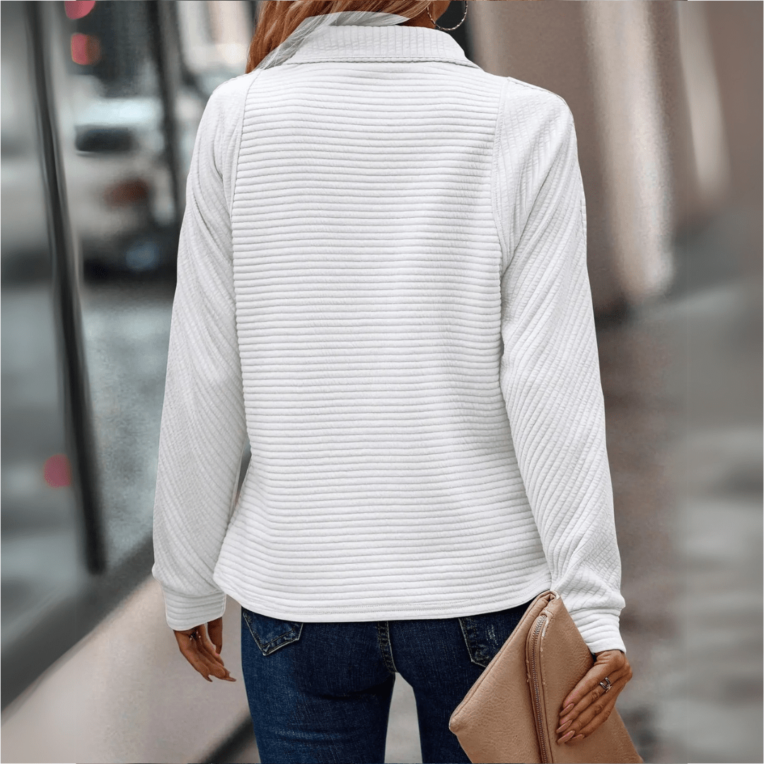 Tomira – Elegancki sweter z zamkiem