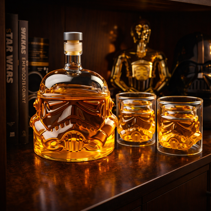 Butelka Whisky - Zestaw Butelka i Szklanka