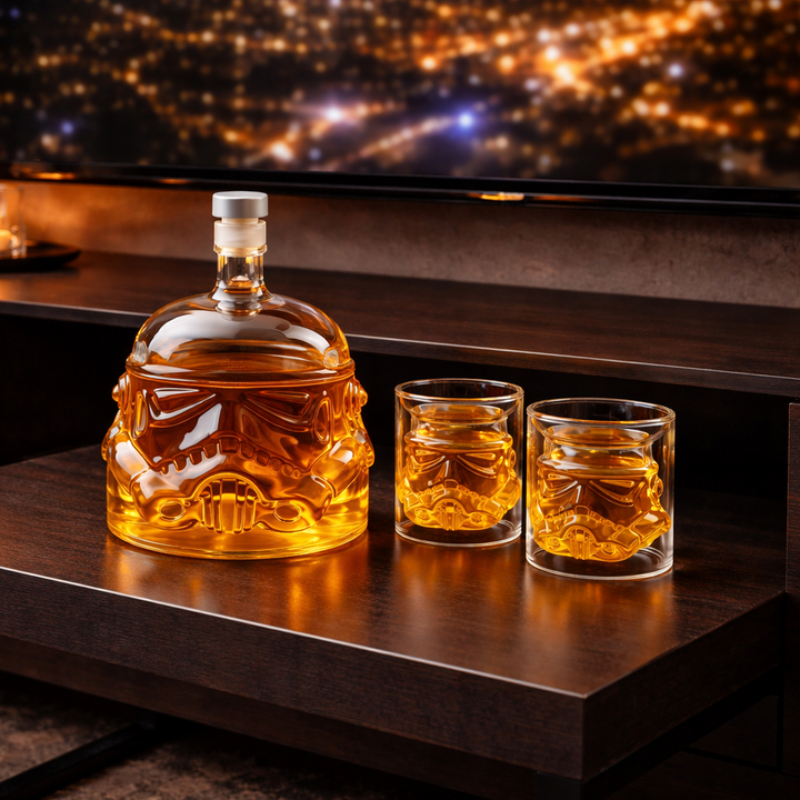 Butelka Whisky - Zestaw Butelka i Szklanka