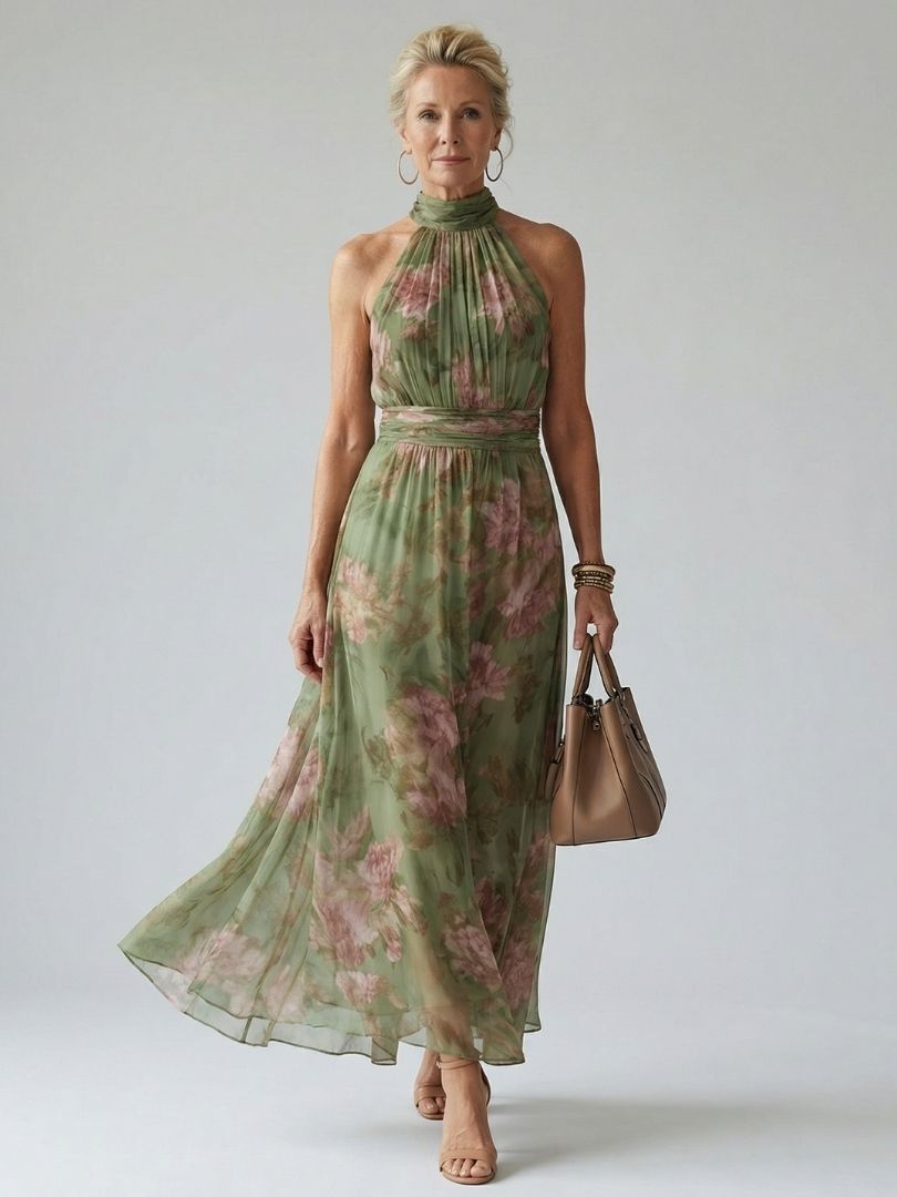 Mirelle | Sukienka Midi Halter