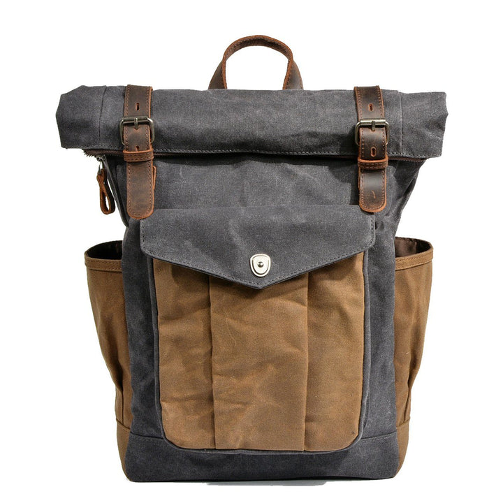 Woskowany płócienny plecak Rolltop | MARSEILLE