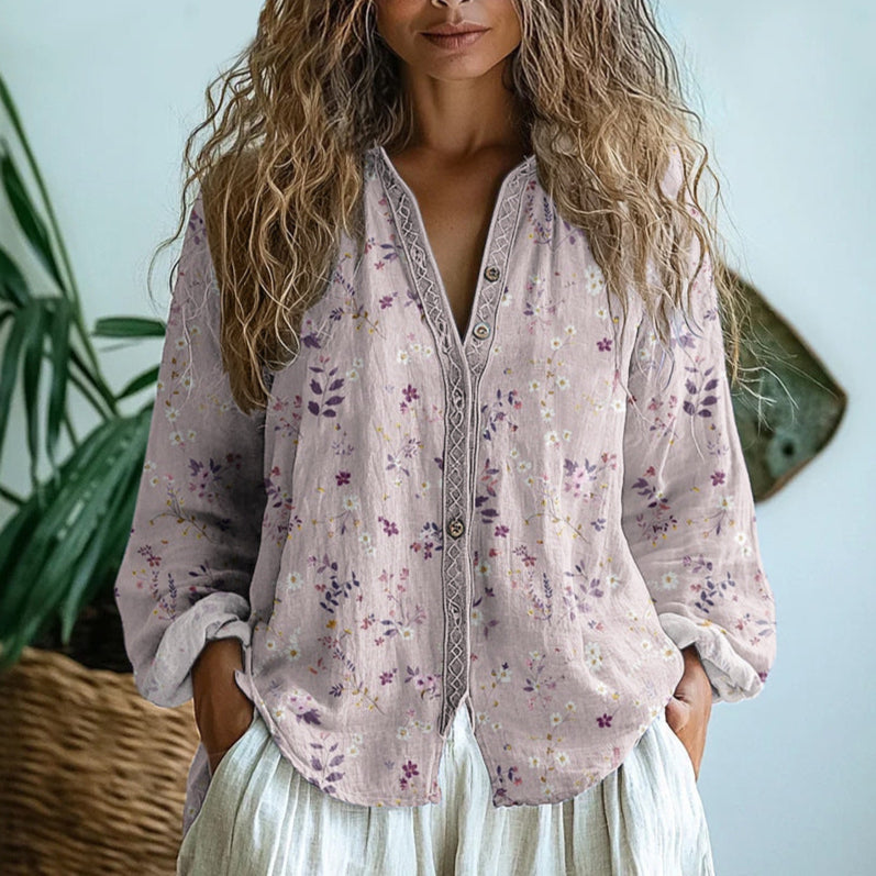 Zofira – Bluzka w liście vintage