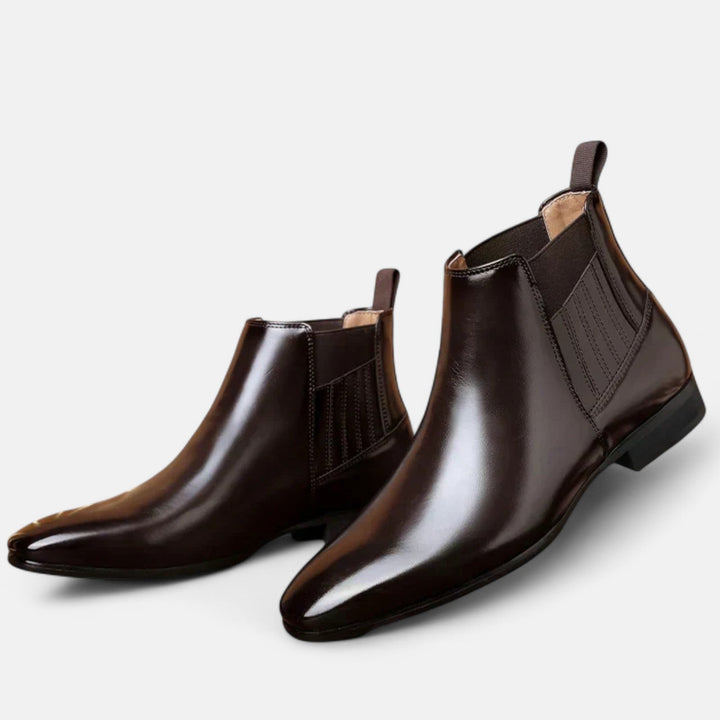 Faustino™ | Eleganckie męskie botki z wysokiej jakości sztucznej skóry
