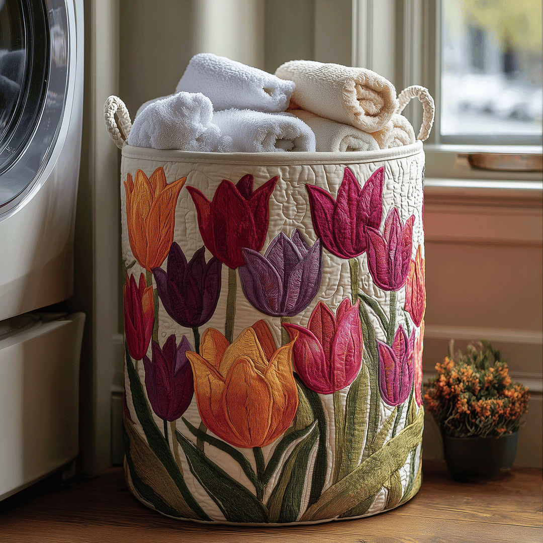 Liliana™ | Cesta Acolchada Tulipanes