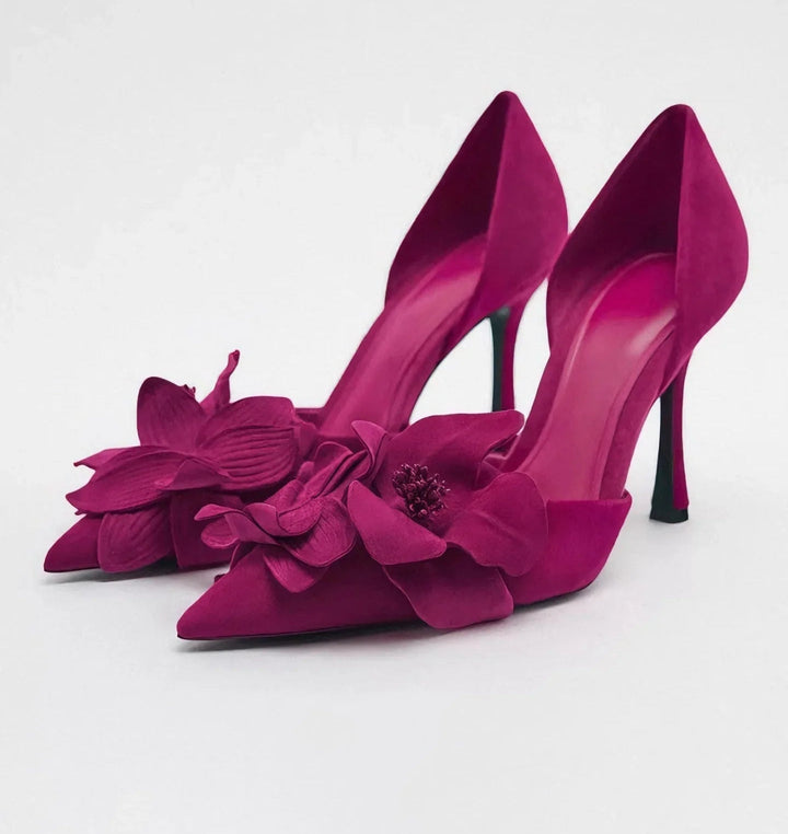 Kwiat popołudnia | Eleganckie buty na wysokim obcasie od projektanta