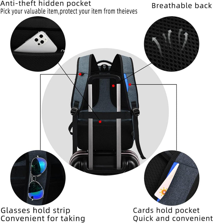 Damski elegancki plecak wodoodporny USB