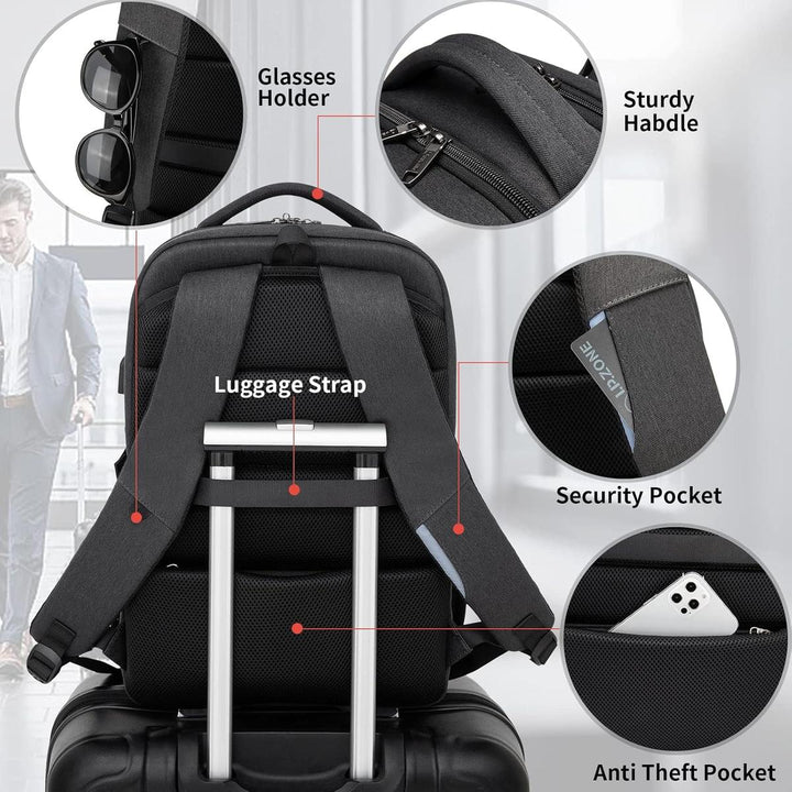 Damski elegancki plecak wodoodporny USB