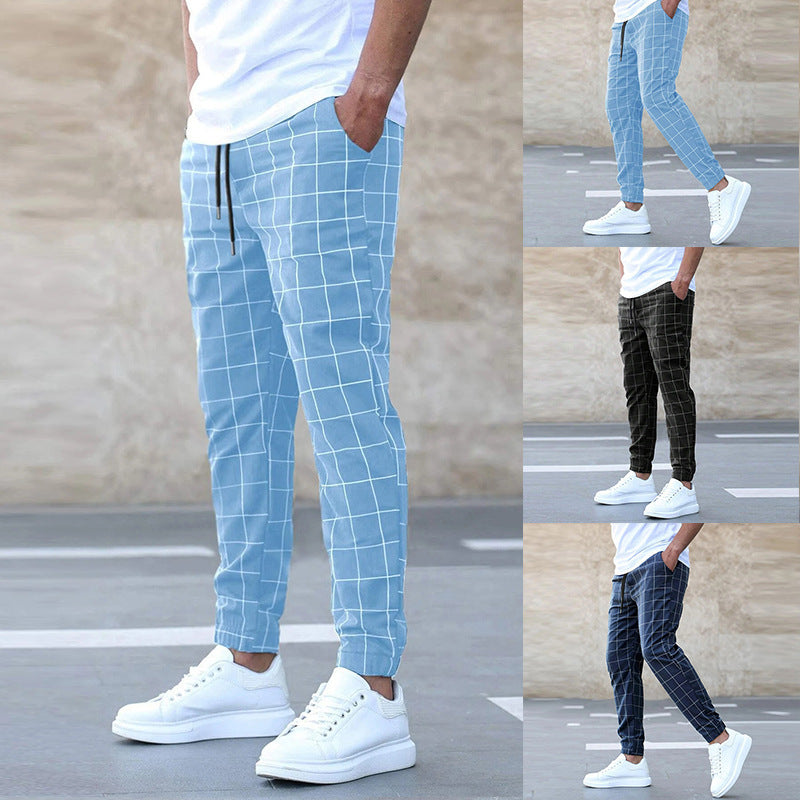 Sommerfeld™ | Męskie spodnie dresowe w kratę – Prosty krój, Casual Streetwear, Wiosenne wypoczywanie