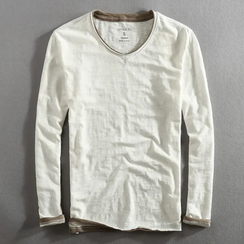 Natan – Bawełniany T-shirt z długim rękawem