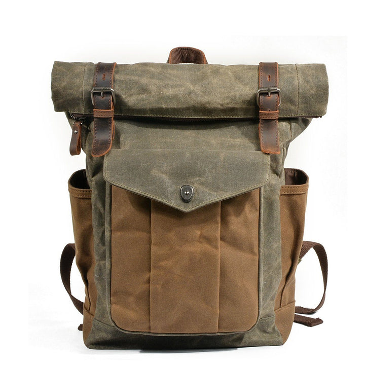 Woskowany płócienny plecak Rolltop | MARSEILLE