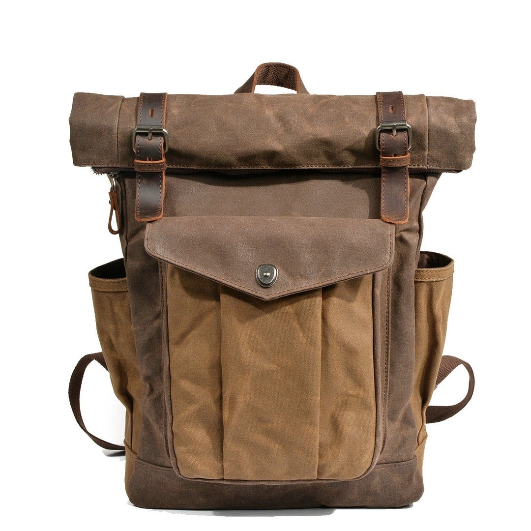 Woskowany płócienny plecak Rolltop | MARSEILLE