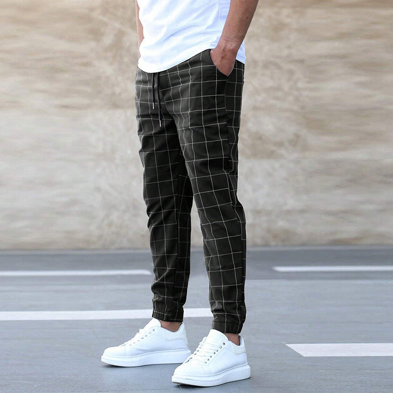 Sommerfeld™ | Męskie spodnie dresowe w kratę – Prosty krój, Casual Streetwear, Wiosenne wypoczywanie