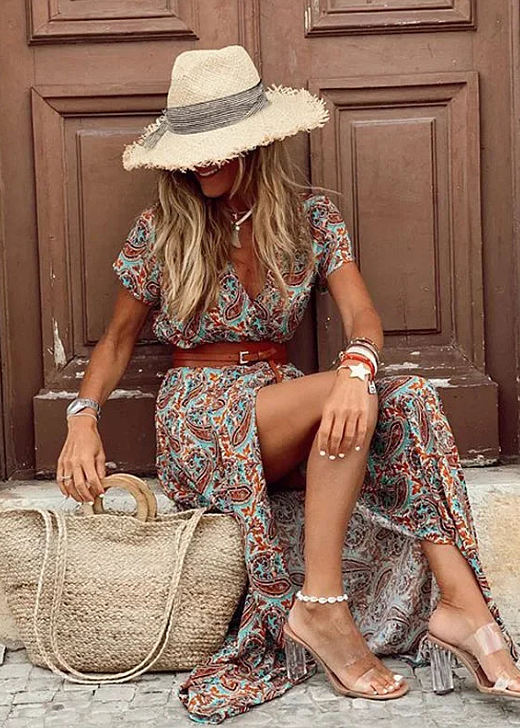 Sybella | Zwiewna sukienka maxi w stylu boho
