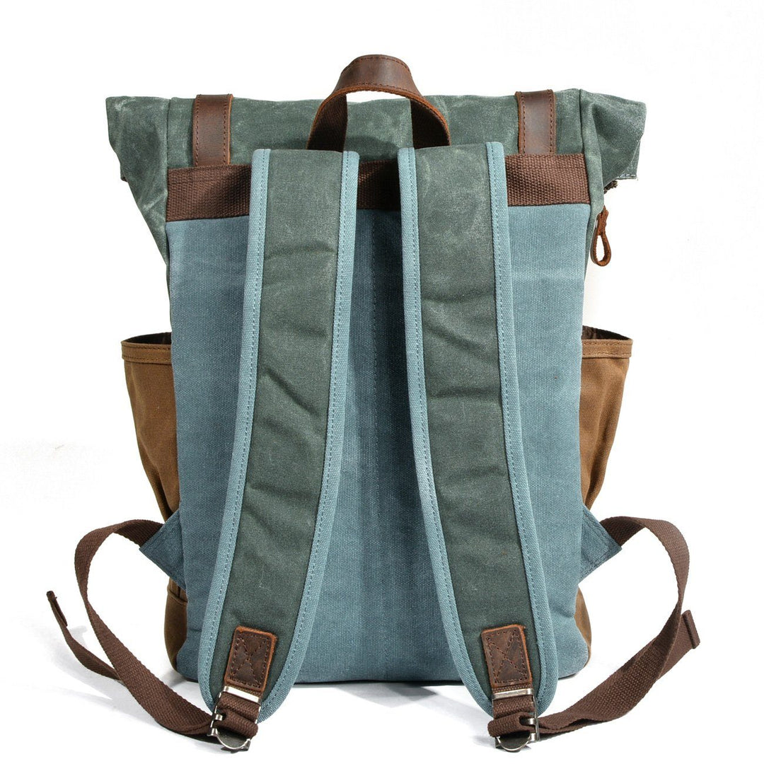Woskowany płócienny plecak Rolltop | MARSEILLE
