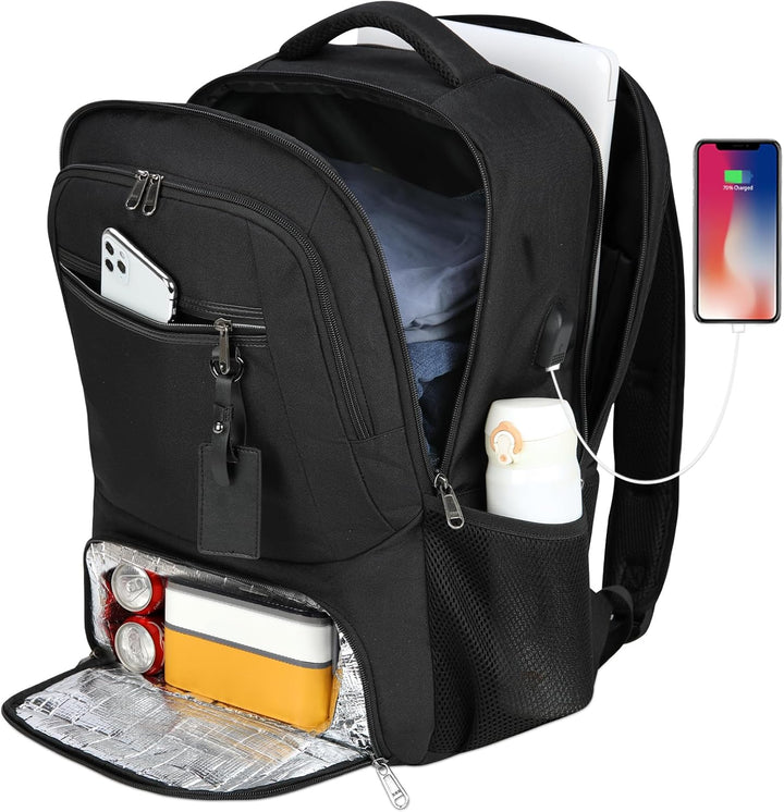Wodoodporny plecak podróżny na laptopa i lunch z portem USB