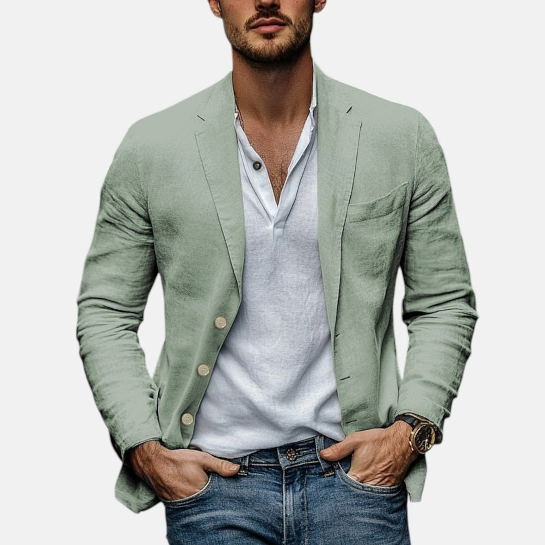 Lorenzio™ | Elegancki letni żakiet z lekkiego lnu