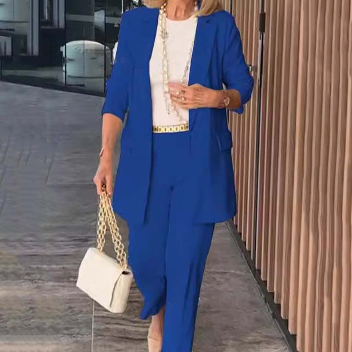 Maarit - Elegancki dwuczęściowy komplet damski marynarka i spodnie
