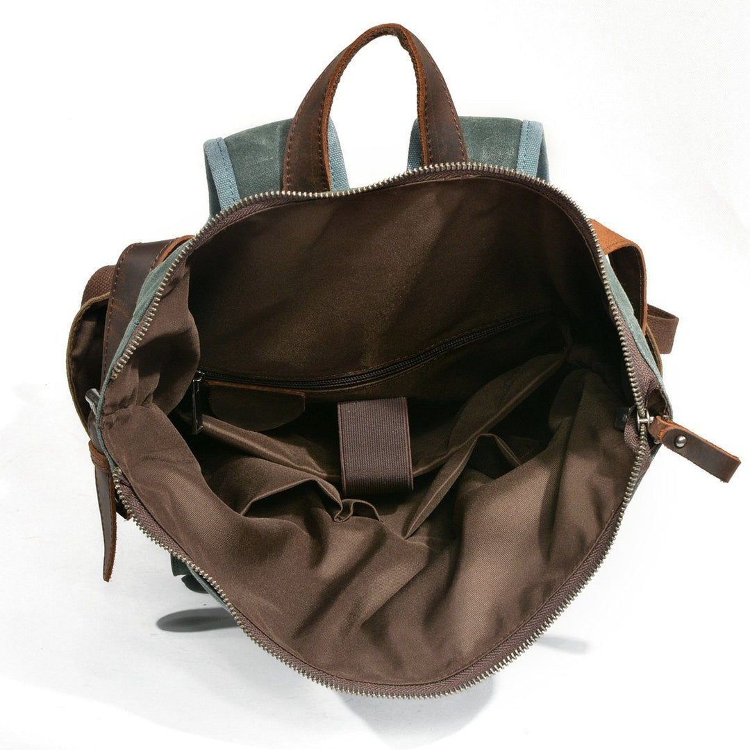 Woskowany płócienny plecak Rolltop | MARSEILLE
