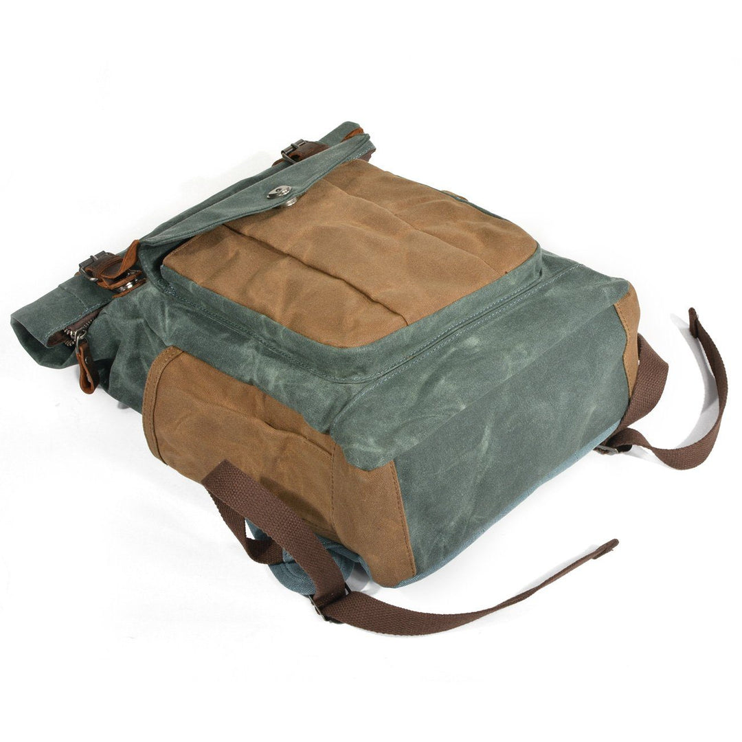 Woskowany płócienny plecak Rolltop | MARSEILLE