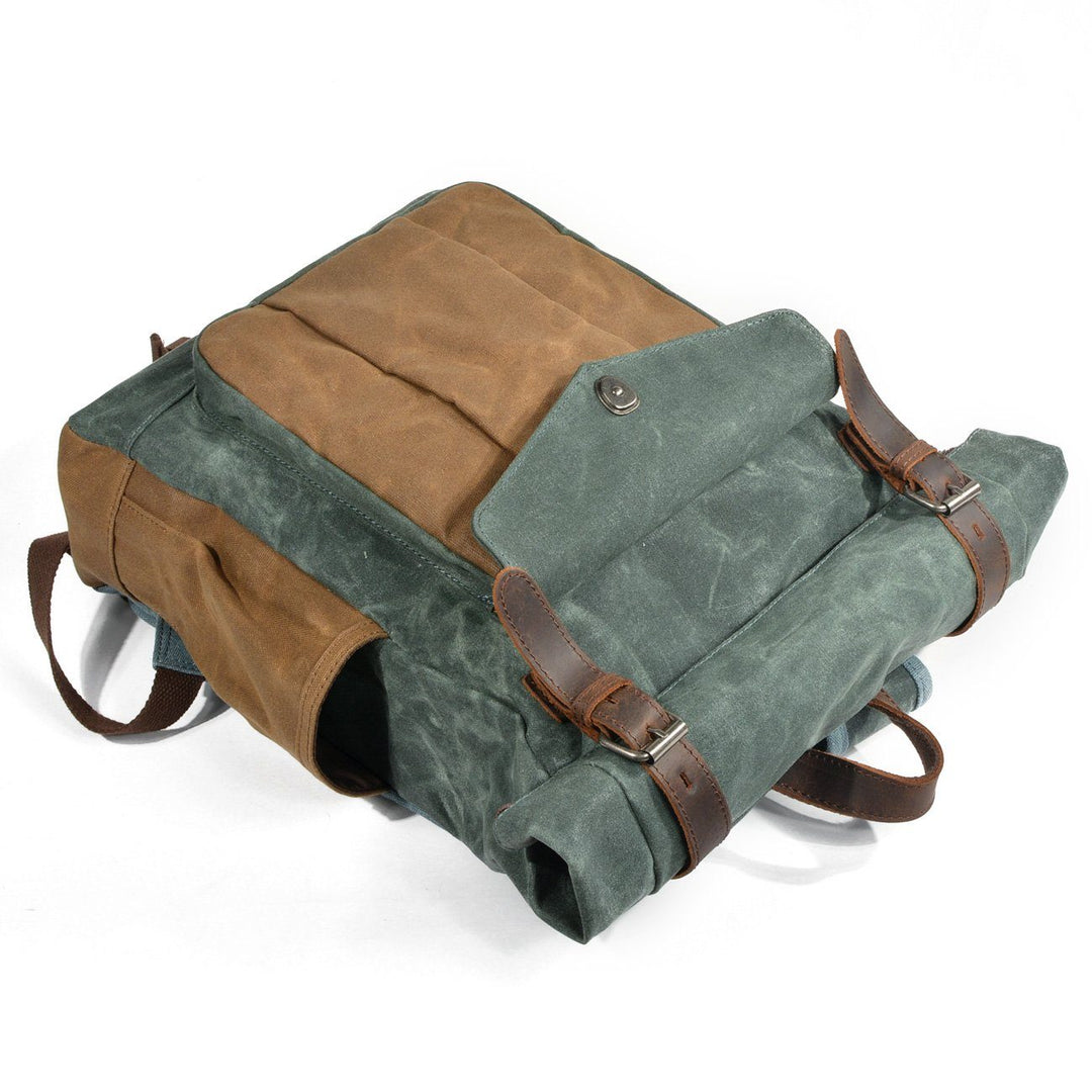 Woskowany płócienny plecak Rolltop | MARSEILLE