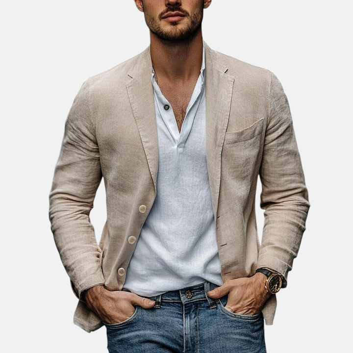 Lorenzio™ | Elegancki letni żakiet z lekkiego lnu
