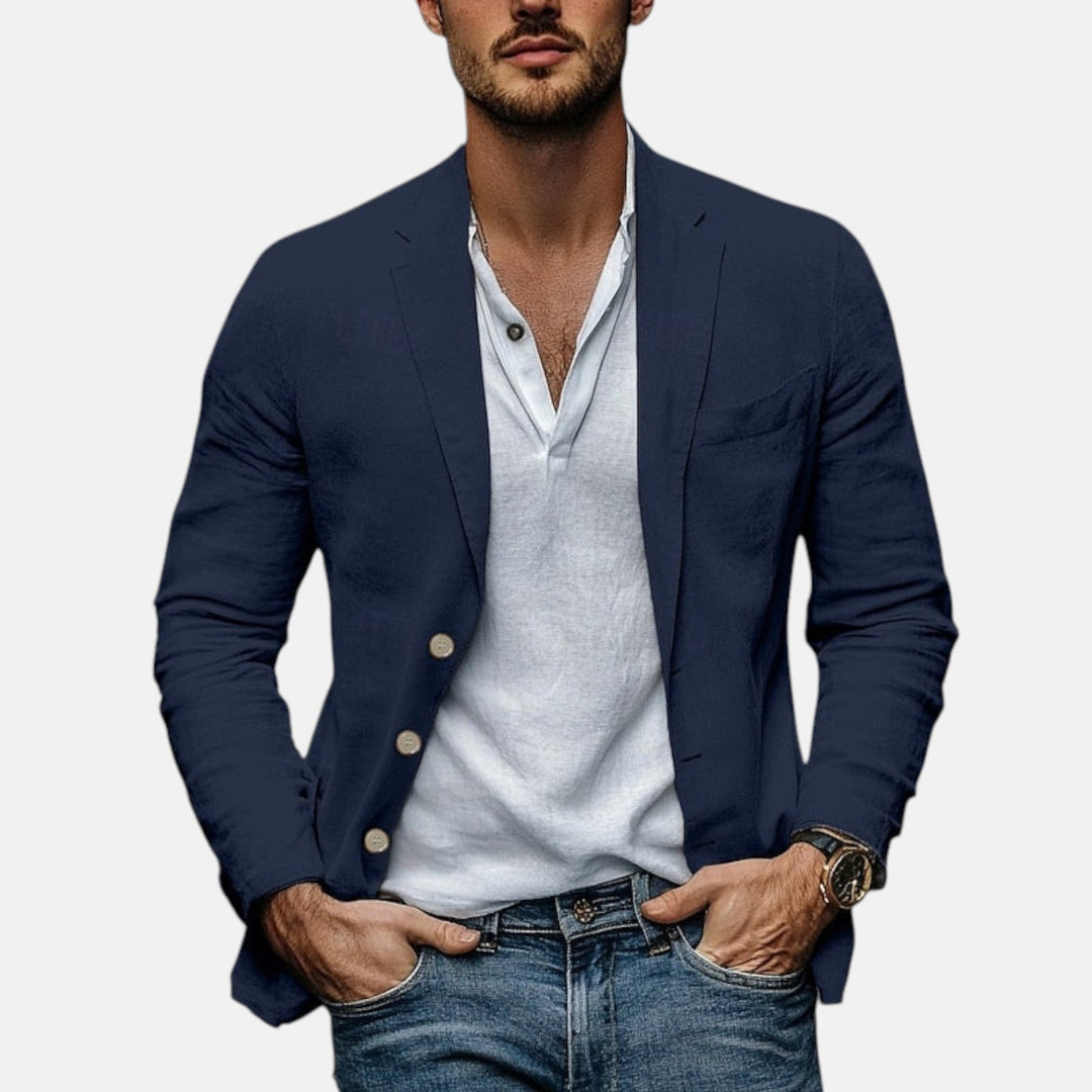 Lorenzio™ | Elegancki letni żakiet z lekkiego lnu